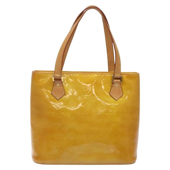 LOUIS VUITTON Monogram Vernis Houston Hand Bag Beige M91004 - Picture 2 of 13